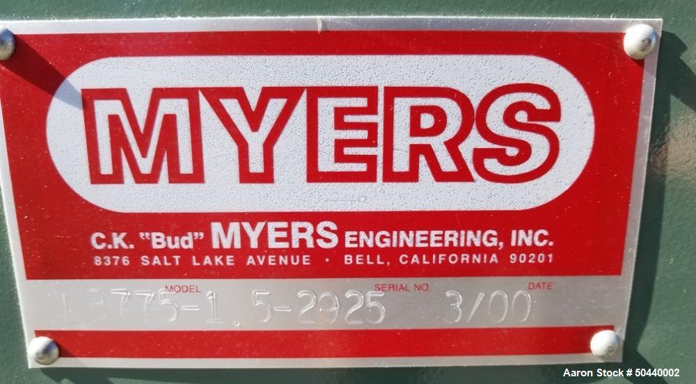 Used Myers Dispersion Mixer, Model LB775-1