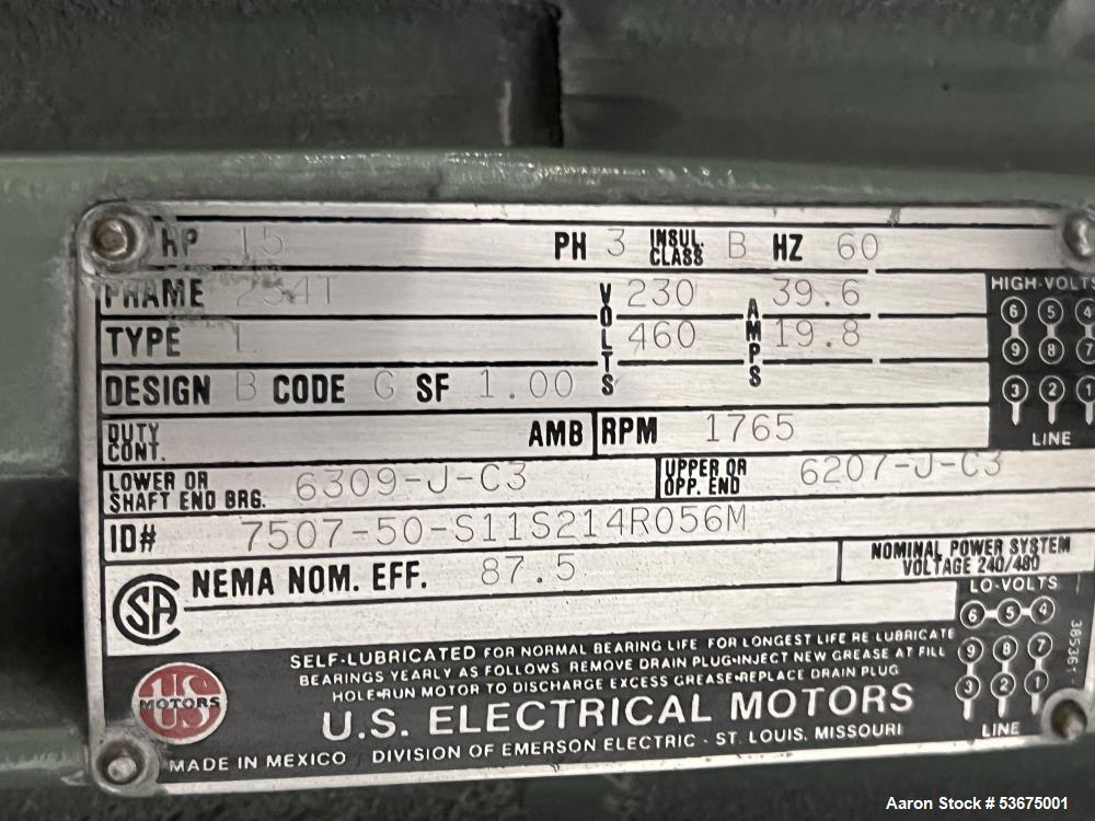 Myers Dual Shaft Disperser, Model V550A-7.5-15