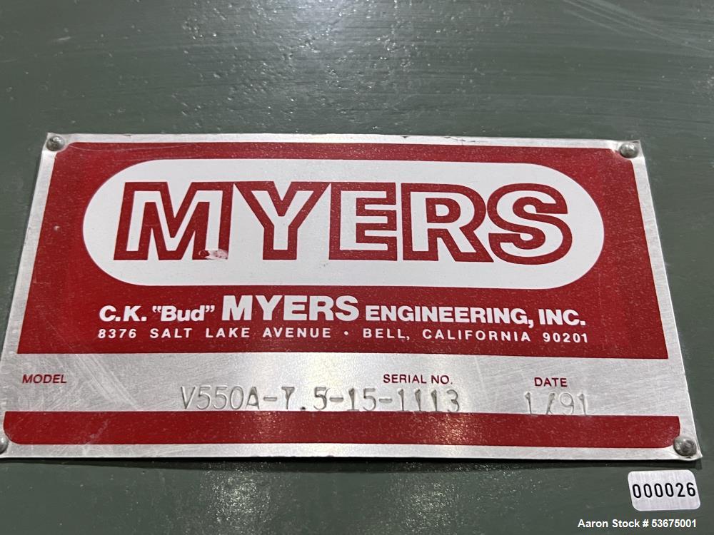Myers Dual Shaft Disperser, Model V550A-7.5-15