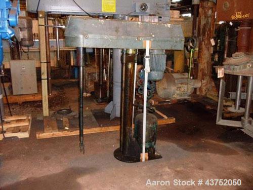 Used Disperser Mixer. Stainless steel shaft, air/oil lift, 10 hp motor.