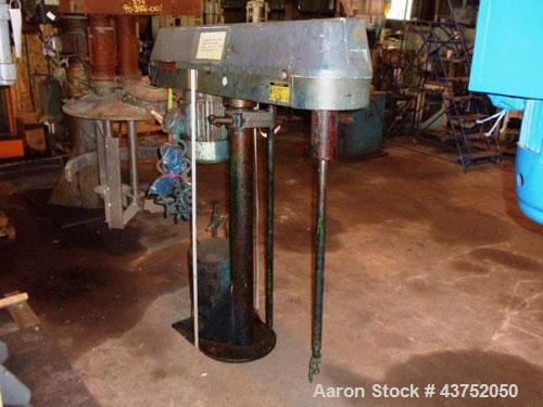 Used Disperser Mixer. Stainless steel shaft, air/oil lift, 10 hp motor.