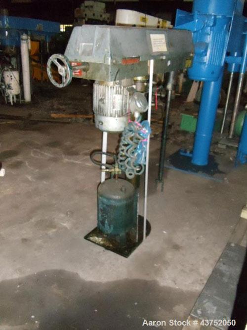 Used Disperser Mixer. Stainless steel shaft, air/oil lift, 10 hp motor.