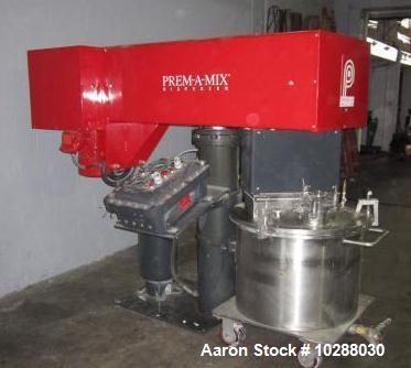 Used-Premier Dual Shaft Vacuum High Speed Disperser, Model ESD/V/10/5