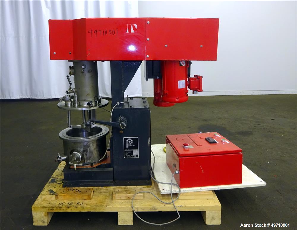 Used Premier Mill Prem-A-Mix ESD Dual Shaft Disperser, Model ESD/1/2