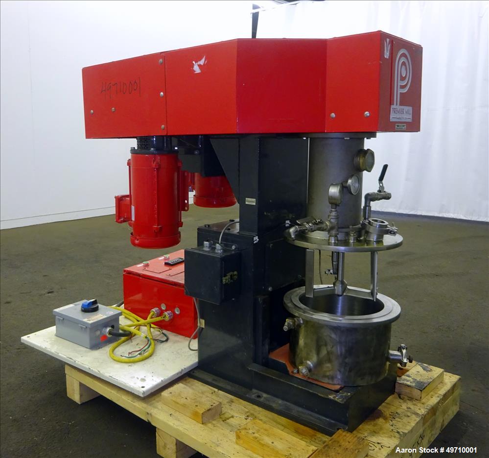 Used Premier Mill Prem-A-Mix ESD Dual Shaft Disperser, Model ESD/1/2