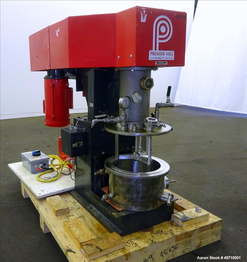 Used Premier Mill Prem-A-Mix ESD Dual Shaft Disperser, Model ESD/1/2
