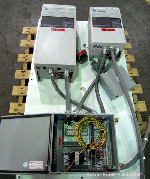 Used Premier Mill Corp Prem-A-Mix ESD Dual Shaft Disperser, Model ESD/V-40/25, 304 stainless steel. 138 to 275 gallon batch size. Jacketed mixing can 45" diameter x 50" straight side, tested internal...