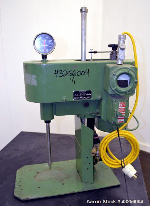 Used Premier Mill Laboratory Dispersator. Capacity up to 5 gallon batches. Approximate ¾” diameter x 10” long 316 stainless steel shaft, no mixing blade. Driven by a 1-1/2hp, 3/60/230/460 volt, 3450 ...