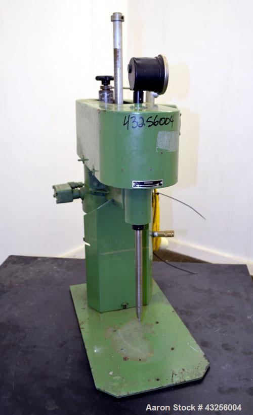 Used Premier Mill Laboratory Dispersator. Capacity up to 5 gallon batches. Approximate ¾” diameter x 10” long 316 stainless steel shaft, no mixing blade. Driven by a 1-1/2hp, 3/60/230/460 volt, 3450 ...