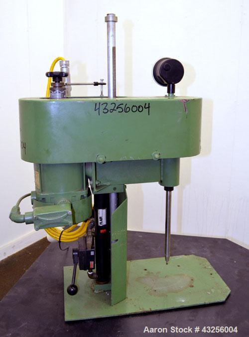 Used Premier Mill Laboratory Dispersator. Capacity up to 5 gallon batches. Approximate ¾” diameter x 10” long 316 stainless steel shaft, no mixing blade. Driven by a 1-1/2hp, 3/60/230/460 volt, 3450 ...