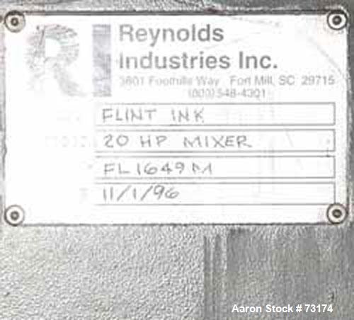 Used: Reynolds low speed mixer, pedestal mount