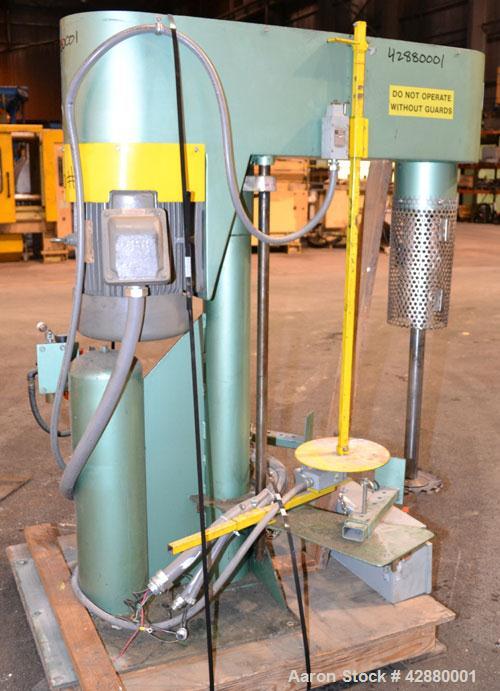 Used Schold Variable High Speed Disperser, Model VHS 400. Approximately 2-3/16’’ diameter x 38" long 304 stainless steel shaft with a 10" diameter 304 stainless steel saw tooth blade. Will center in ...