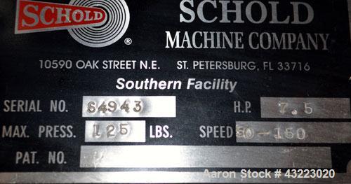 Used Schold Single Shaft Variable Low Speed Disperser, Model VLS 300