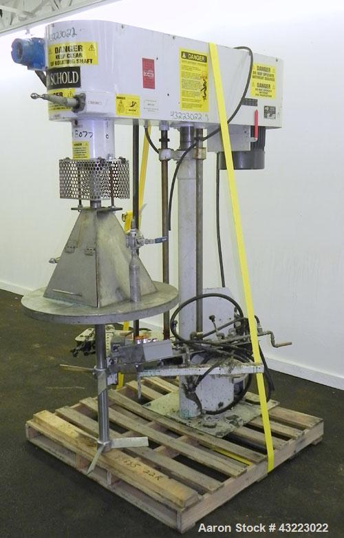Used Schold Single Shaft Variable Low Speed Disperser, Model VLS 300