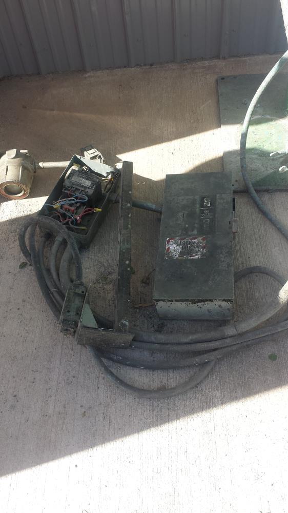 Used Schold Disperser Mixer. driven by a 20 HP Motor. 45" lift, 2" x 40" shaft, Air over oil.