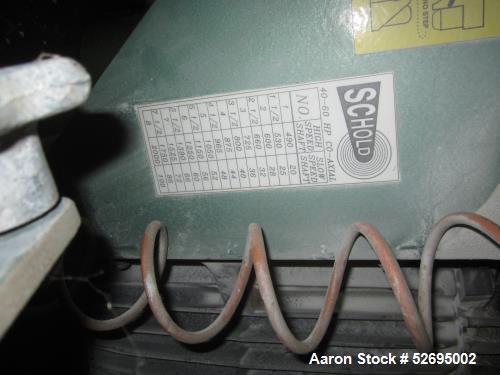 Used Schold Co-Axial Single Motor Variable Speed Disperser