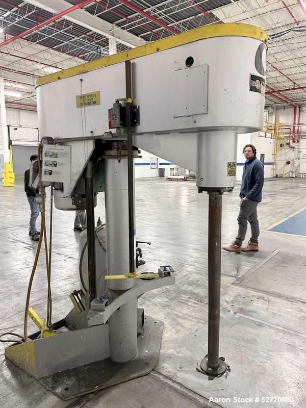 Used- Schold Disperser Mixer. Maximum pressure 150 lbs. Speed 400 - 2000 rpm. Schold high pumper, high speed blade. Driven b...