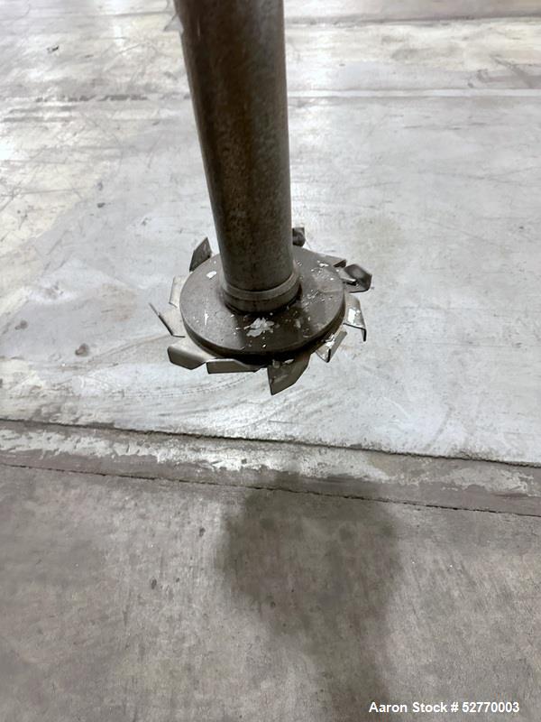 Used- Schold Disperser Mixer. Maximum pressure 150 lbs. Speed 400 - 2000 rpm. Schold high pumper, high speed blade. Driven b...
