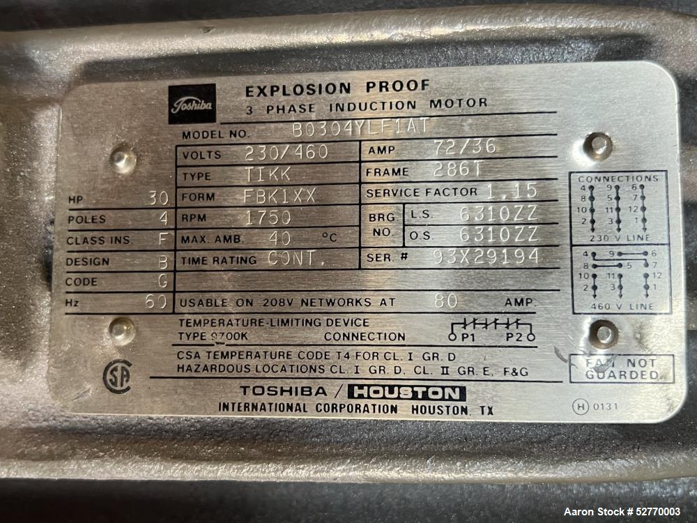 Used- Schold Disperser Mixer. Maximum pressure 150 lbs. Speed 400 - 2000 rpm. Schold high pumper, 9" diameter high speed bla...