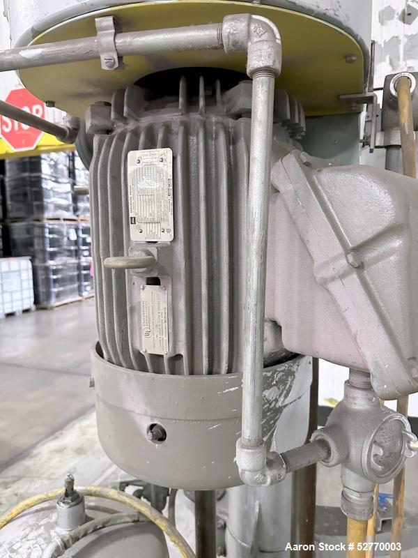 Used- Schold Disperser Mixer. Maximum pressure 150 lbs. Speed 400 - 2000 rpm. Schold high pumper, high speed blade. Driven b...