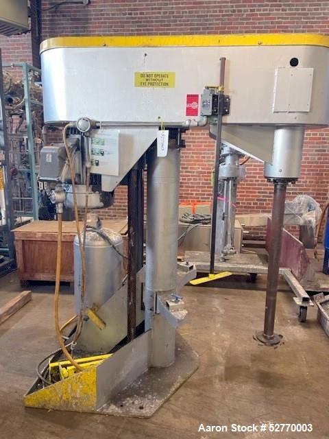Used- Schold Disperser Mixer. Maximum pressure 150 lbs. Speed 400 - 2000 rpm. Schold high pumper, high speed blade. Driven b...