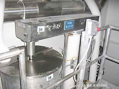 USED: Scott Turbon floor mounted mixer, model PR-MIXR4501-00, stainless steel. Approximate 10 hp motor, capacity range approximately 25-300 gallons.