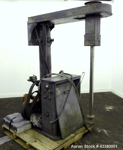 Used Shar Disperser, Model D300N. (1) 2-1/4” Diameter x 41” long 304 stainless steel shaft. Will center in a container up to approximate 64” diameter. Speed range 1000-2400 rpm. Includes (2) 12”, 11”...