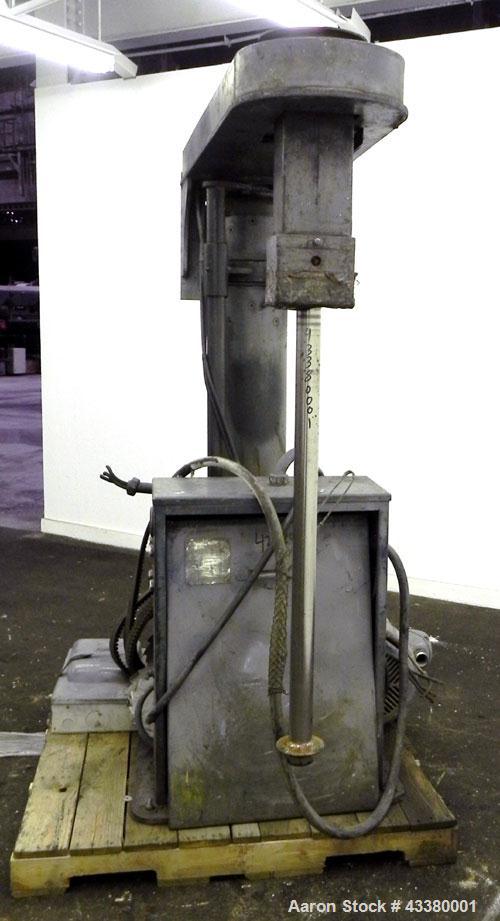 Used Shar Disperser, Model D300N. (1) 2-1/4” Diameter x 41” long 304 stainless steel shaft. Will center in a container up to approximate 64” diameter. Speed range 1000-2400 rpm. Includes (2) 12”, 11”...