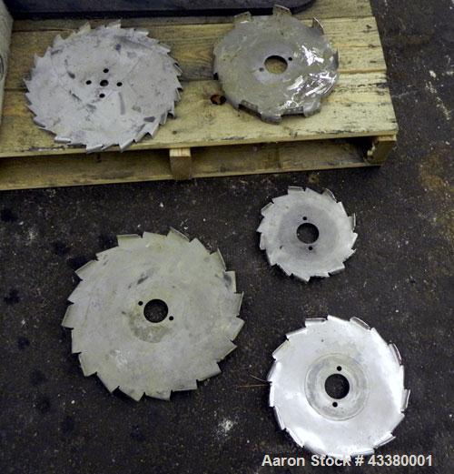 Used Shar Disperser, Model D300N. (1) 2-1/4” Diameter x 41” long 304 stainless steel shaft. Will center in a container up to approximate 64” diameter. Speed range 1000-2400 rpm. Includes (2) 12”, 11”...