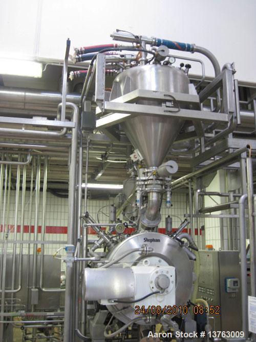 Used Stephan TC 300 Universal Mixer/Cooker, stainless steel construction, drum size 79 gallons (300 liters), batch size 26-58 gallons (100-220 liters).  Maximum temperature 203 deg F (95 deg C), with...
