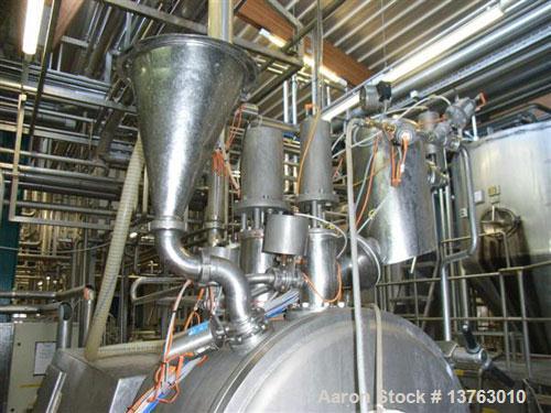 Used Stephan TC 400 Universal Mixer/Cooker, stainless steel construction, drum size 105 gallons (400 liters), batch size 34-74 gallons (130-280 liters).  Maximum temperature 203 deg F (95 deg C), wit...