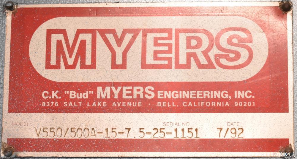 Myers Tri-Shaft Series Model V550/500 Mixer