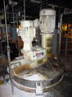 Used Ross Dual Shaft Mixer including an Anchor agitator and high speed disperser mounted on a 1,000 gallon stainless steel tank.  Tank is 6' diameter x 66
