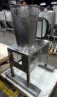 Used Fabricated Stainless Steel Mixing System, Approximately 25 gallons, Stainless Steel. 17-1/2