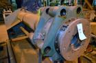 Used Schold High Shear Vertical Mixer, S/N 751594, 100 HP, 150 lbs. Max. Pressure, Speed 355 - 980, Pneumatic Elevation.  Includes 65 in. Dia. x 70 in. Deep Stainless Steel Vertical Mixing Tank, 15 i...