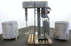 Used Hockmeyer Disperser, Model HV15. 2” Diameter x 41” long 304 stainless steel shaft with a 10” diameter saw tooth blade. Will center in an approximate 48” diameter can. 360 Degree rotation, 48