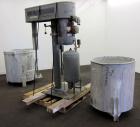 Used Hockmeyer Disperser, Model HV15. 2” Diameter x 41” long 304 stainless steel shaft with a 10” diameter saw tooth blade. Will center in an approximate 48” diameter can. 360 Degree rotation, 48