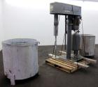 Used Hockmeyer Disperser, Model HV15. 2” Diameter x 41” long 304 stainless steel shaft with a 10” diameter saw tooth blade. Will center in an approximate 48” diameter can. 360 Degree rotation, 48