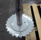 Used Hockmeyer Disperser, Model HV15. 2” Diameter x 41” long 304 stainless steel shaft with a 10” diameter saw tooth blade. Will center in an approximate 48” diameter can. 360 Degree rotation, 48