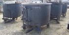 Used Jaygo Disperser, Model D4. Driven by a  20 hp, 3/60/230/460 volt, 1755 rpm XP motor. Includes (5) approximately 80 gallon stainless steel jacketed mixing tanks.