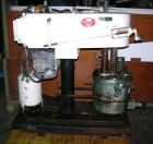 USED: Meyers dual shaft vacuum disperser, model L550A-3-3, stainless steel. (1) Anchor agitator with side wall scrape, driven by a 3 hp, 3/60/230/460 volt XP variable speed motor. (1) High speed disp...