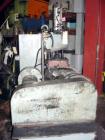 Used Moriyama Kneader Mill, Batch Mixer/Compounder, Model D3-7.5. 3 Liter mixing capacity, speeds front approximately 25 to 100 rpm. Single ram air cylinder feed, manual crank tilt bowl. Driven by a ...