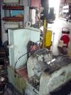 Used Moriyama Kneader Mill, Batch Mixer/Compounder, Model D3-7.5. 3 Liter mixing capacity, speeds front approximately 25 to 100 rpm. Single ram air cylinder feed, manual crank tilt bowl. Driven by a ...