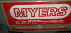 Used: Stainless Steel Myers triple shaft mixer, model L550-500A