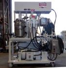 Used- Myers Triple Shaft Mixer/Disperser, Model HVL 550/500-7.5-1242. Approximately 4 gallon, 10.5