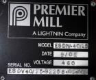 Used Premier Mill Corp Prem-A-Mix ESD Dual Shaft Disperser, Model ESD/V-40/25, 304 stainless steel. 138 to 275 gallon batch size. Jacketed mixing can 45