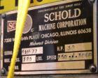 Used Schold Variable High Speed Disperser, Model 30 VHS. Approximately 3’’ diameter tapered carbon steel shaft with a 14