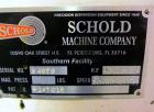 Used Schold Concentric Triple Shaft Tri-axial Disperser, 304 Stainless Steel. (1) High speed shear blade, driven by a 40 hp, 3/60/230/460 volt, 1800 rpm XP motor, speed range 0-1750 rpm, (1) Intermed...