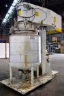 Used Schold Concentric Triple Shaft Tri-axial Disperser, 304 Stainless Steel. (1) High speed shear blade, driven by a 40 hp, 3/60/230/460 volt, 1800 rpm XP motor, speed range 0-1750 rpm, (1) Intermed...