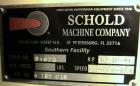 Used Schold Concentric Triple Shaft Tri-axial Disperser, 304 Stainless Steel. (1) High speed shear blade, driven by a 40 hp, 3/60/230/460 volt, 1800 rpm XP motor, speed range 0-1750 rpm, (1) Intermed...